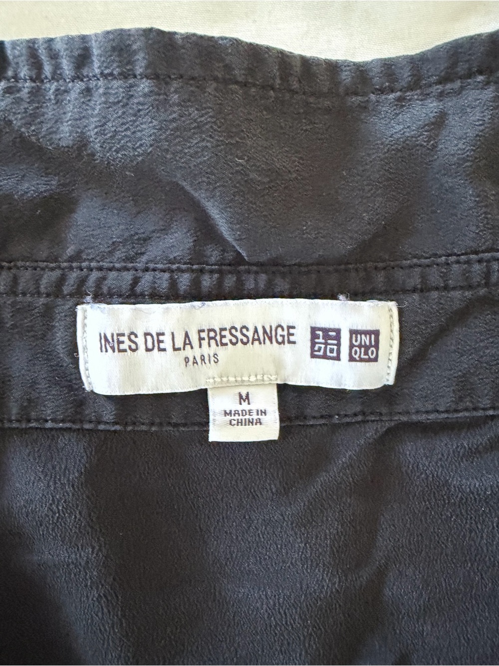 Ines de la Fressange x Uniqlo Black Button-Down Shirt – Size M